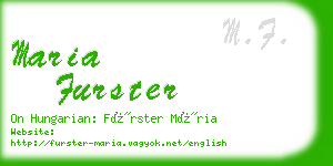 maria furster business card
